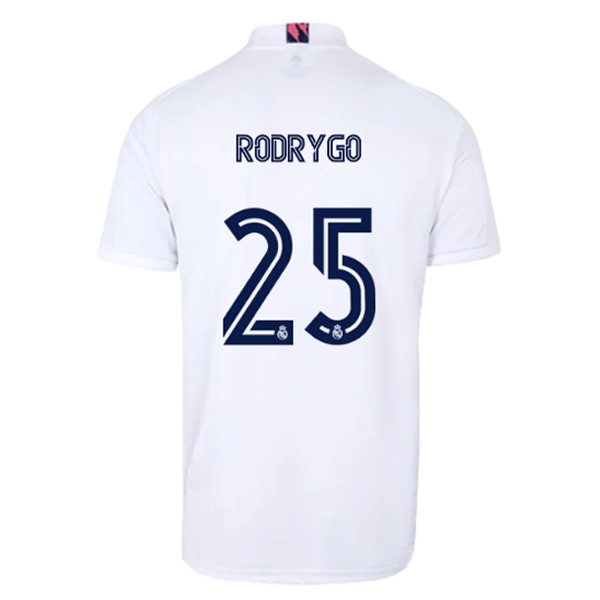 Camiseta Real Madrid 1ª Kit NO.25 Rodrygo 2020 2021 Blanco